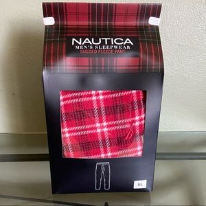 Brand New Nautica Red Plaid Mens Pajama Pants - Size XL